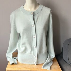 J.Crew 100% Cashmere Crystal Buttons Cardigan